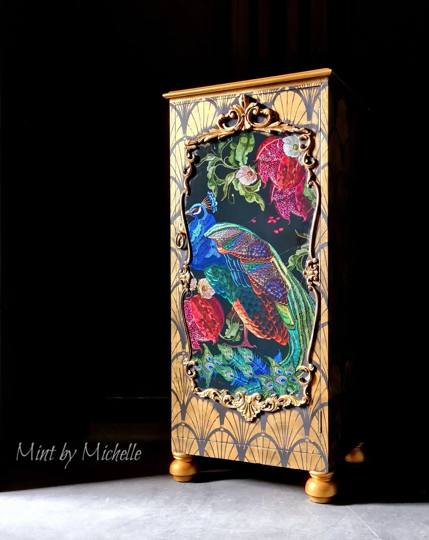 Peacock - Mint by Michelle Decoupage-Papier