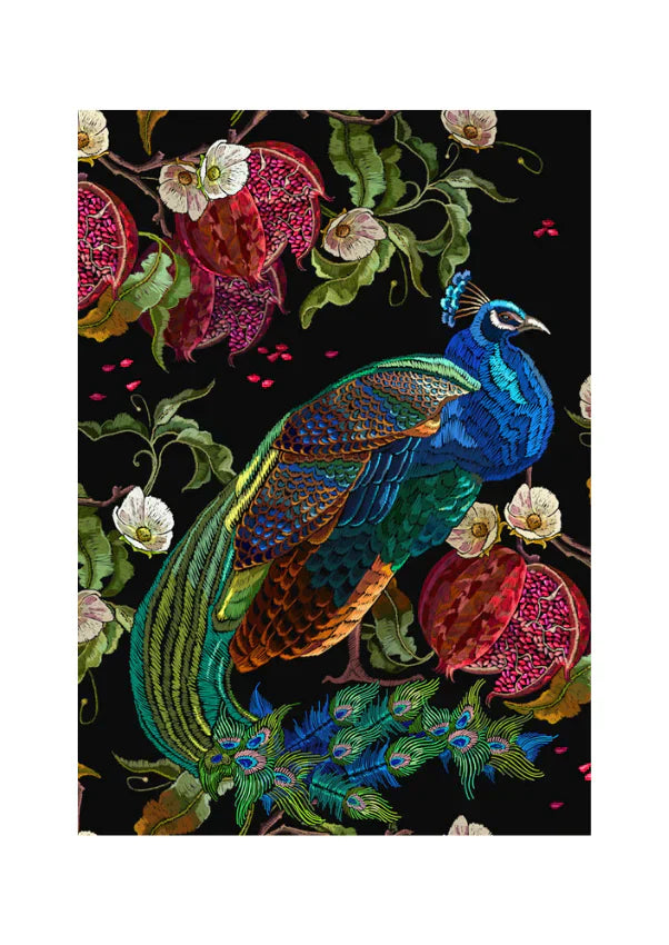 Pfau umgekehrt - Mint by Michelle Decoupage-Papier