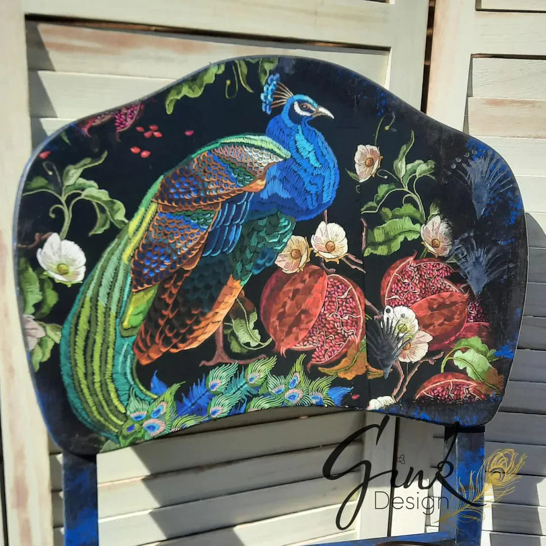 Pfau umgekehrt - Mint by Michelle Decoupage-Papier