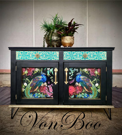 Pfau umgekehrt - Mint by Michelle Decoupage-Papier