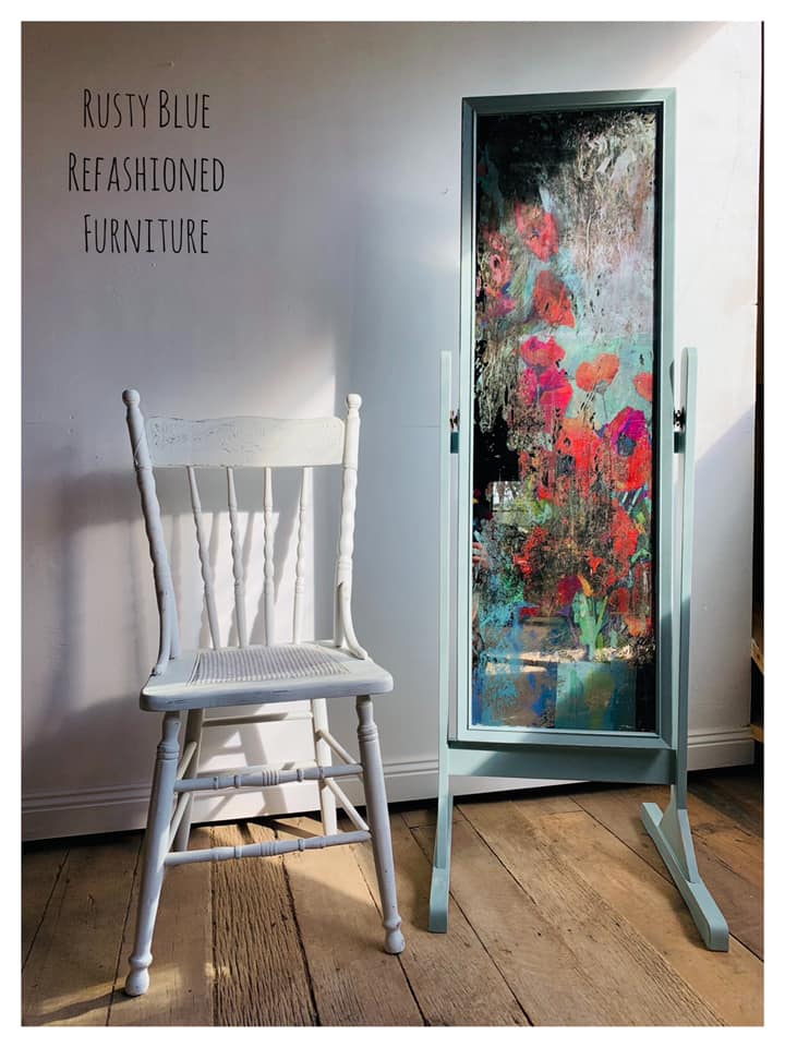 Mohnblumen - Mint by Michelle Decoupage-Papier