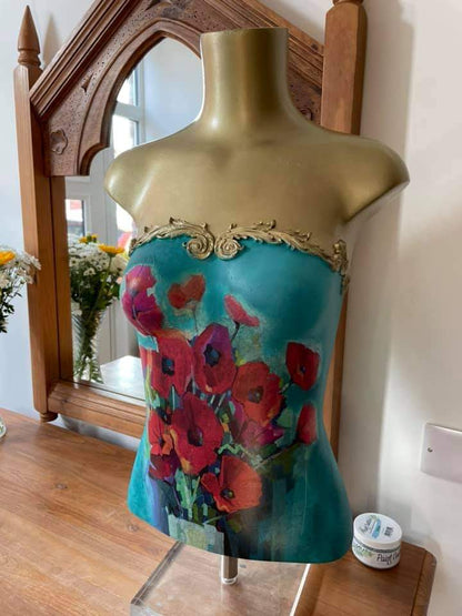 Mohnblumen - Mint by Michelle Decoupage-Papier