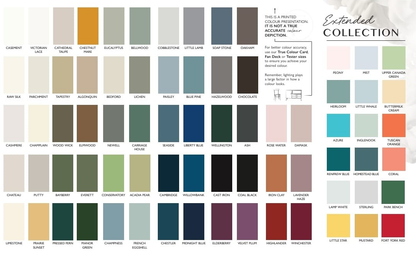Interior carta de colores Fusion Mineral Paint guía completa tonos