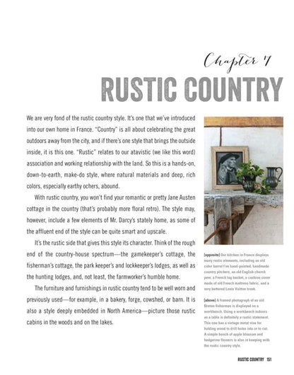 Página 151 del libro Room Recipes de Annie Sloan - estilo Rustic Country con fotografías de Christopher Drake