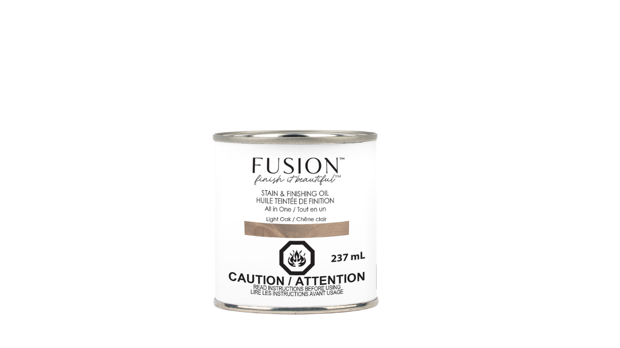 Bote aceite Fusion Stain and Finishing Oil Light Oak - tinte roble claro 3 en 1 para alto tráfico