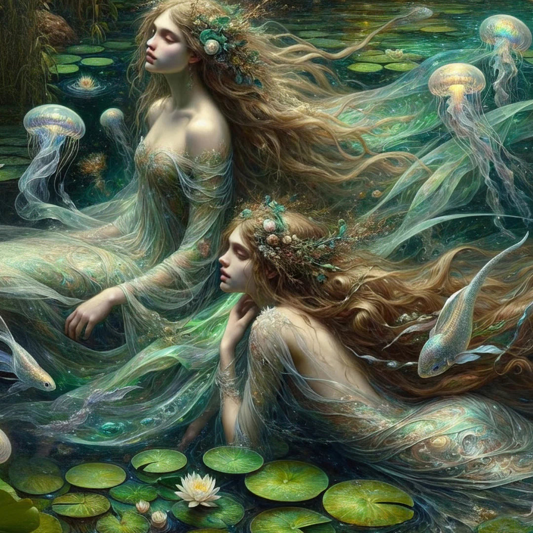 Lied der Wassergeister – Mint by Michelle Decoupage-Papier