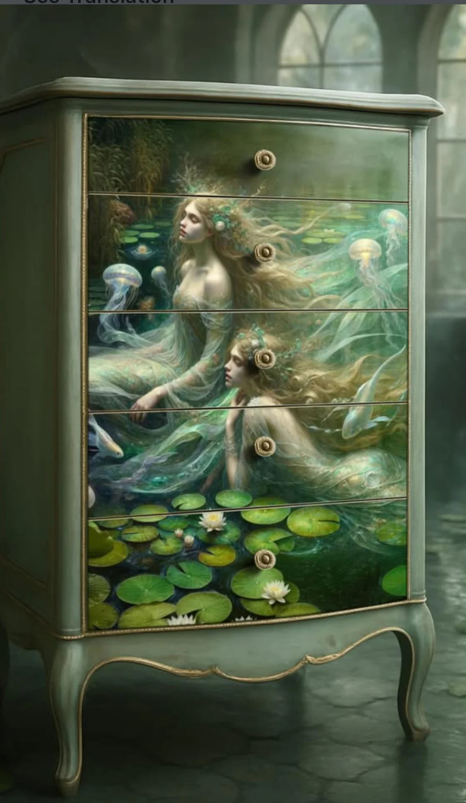 Lied der Wassergeister – Mint by Michelle Decoupage-Papier