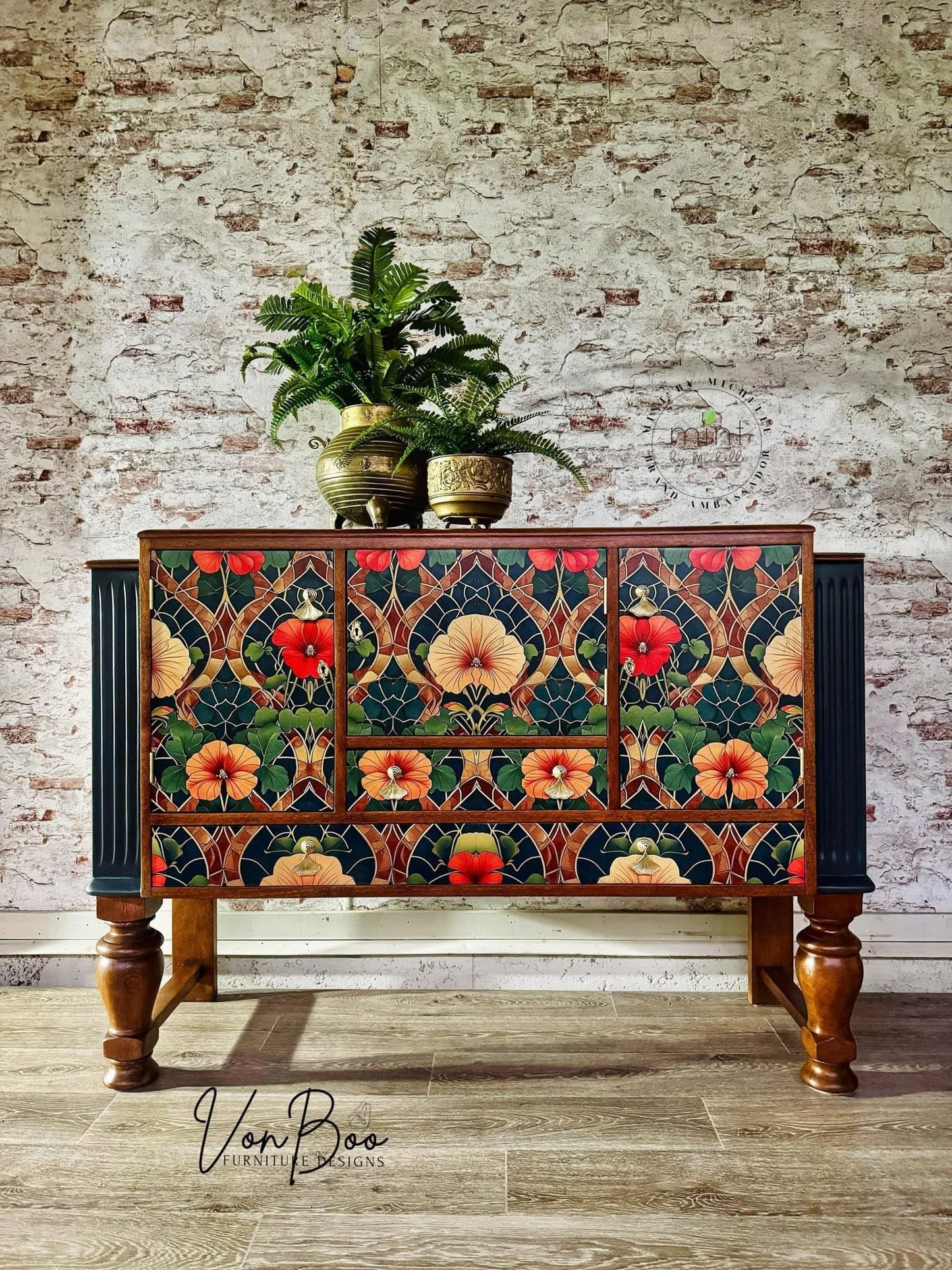 Buntglasblüten – Decoupagepapier von Mint by Michelle