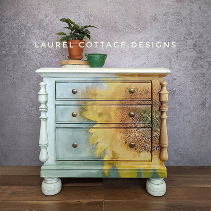 Sonnenblume - Minze von Michelle Decoupage-Papier