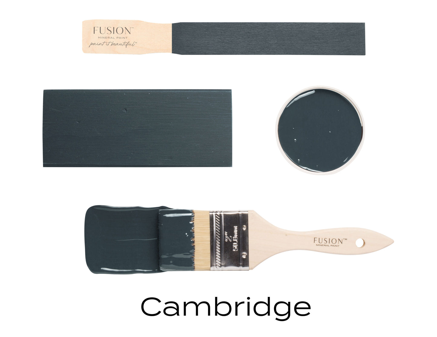 Color Cambridge azul pizarra profundo y elegante Fusion Mineral Paint