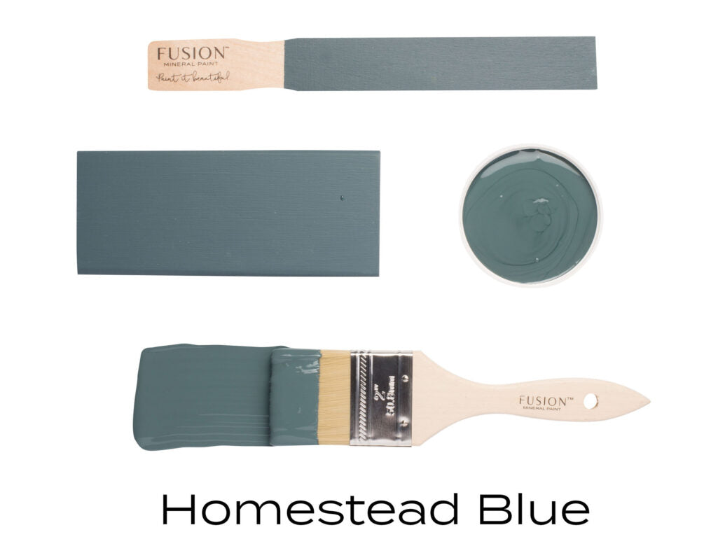 Color Homestead Blue azul complejo icónico Fusion Mineral Paint