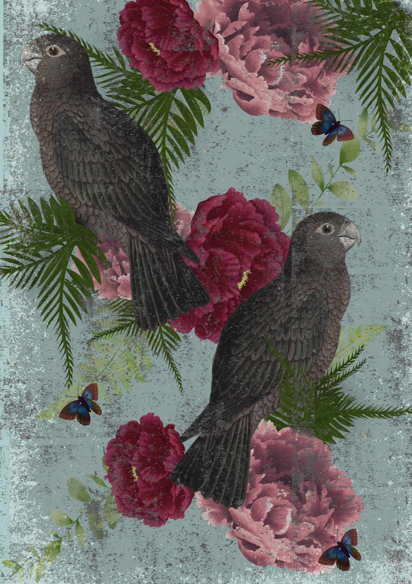 Papel decoupage Virginia de Made by Marley - diseño floral vintage con motivos botánicos románticos en tonos suaves - 3 hojas A3