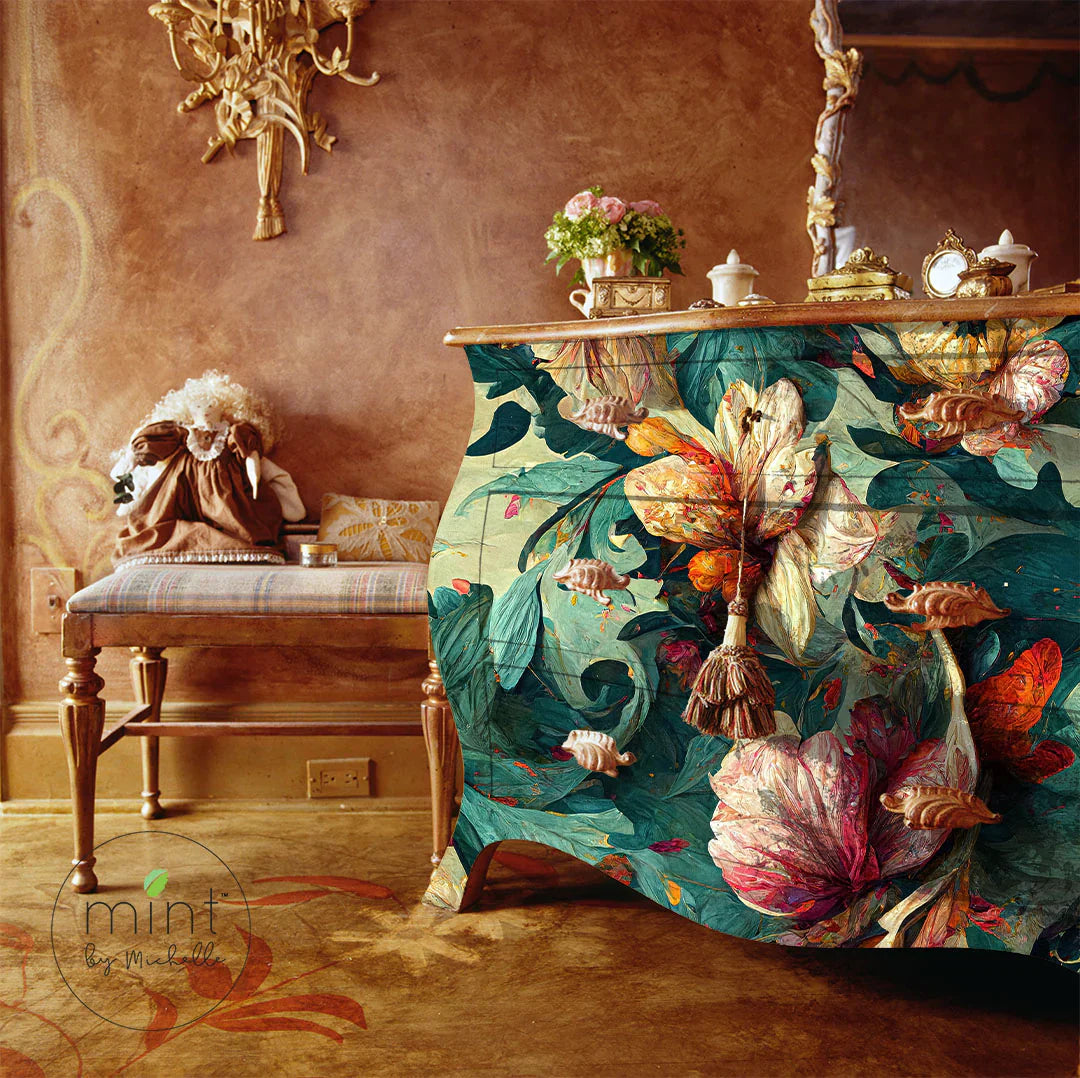 Blumenmuster – Mint by Michelle Decoupagepapier