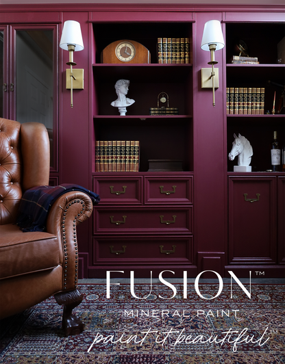 Mueble pintado con Fusion Mineral Paint Winchester burdeos barroco