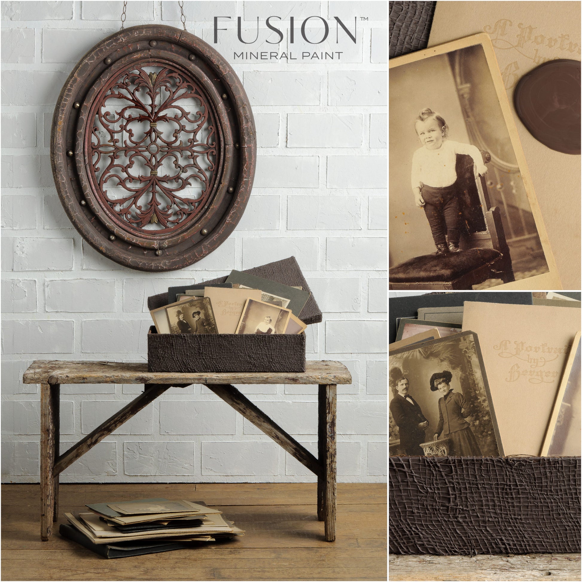 Mueble pintado con Fusion Mineral Paint Chocolate, acabado mate marrón oscuro con carácter
