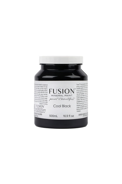 Bote Fusion Mineral Paint Coal Black negro profundo 37ml 500ml
