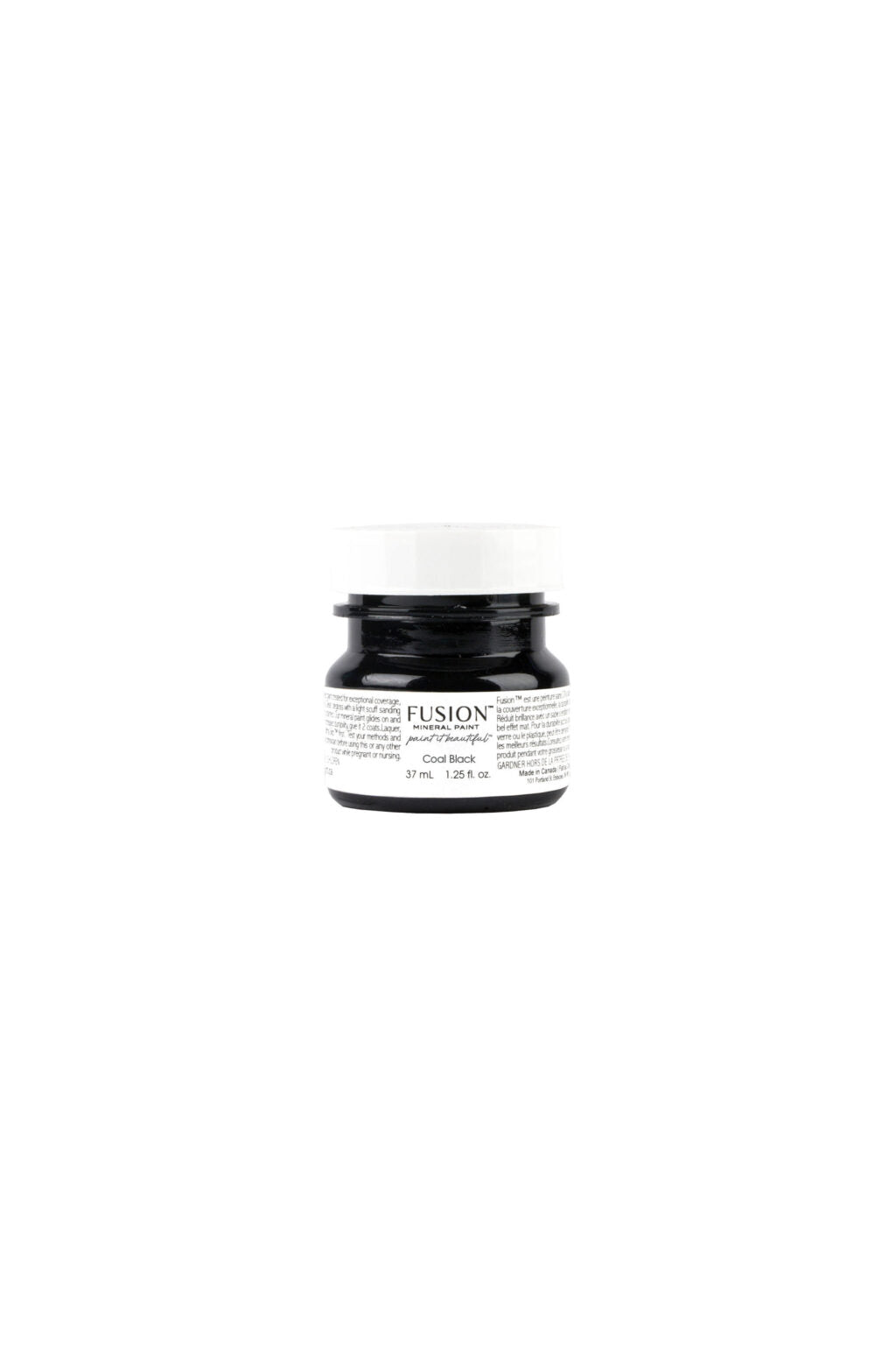 Muestra tester Coal Black negro profundo Fusion Mineral Paint 37ml