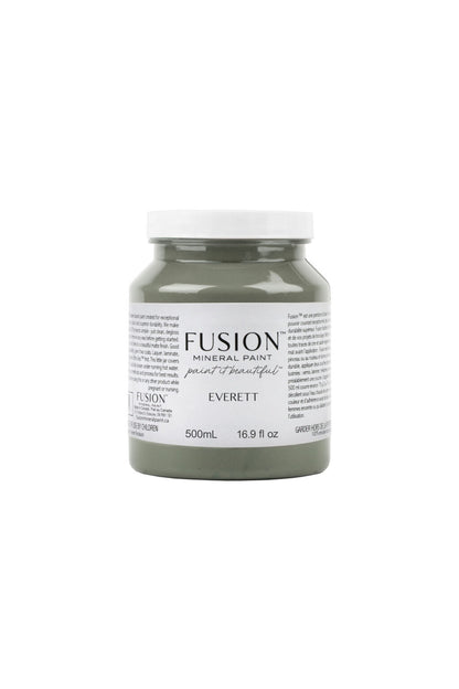 Bote Fusion Mineral Paint Everett verde oliva envejecido 37ml 500ml