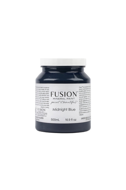 Bote Fusion Mineral Paint Midnight Blue azul marino 37ml 500ml