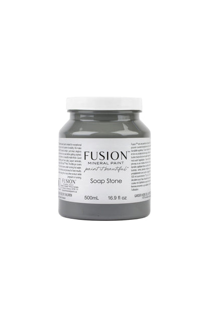 Bote Fusion Mineral Paint Soap Stone gris profundo 37ml 500ml