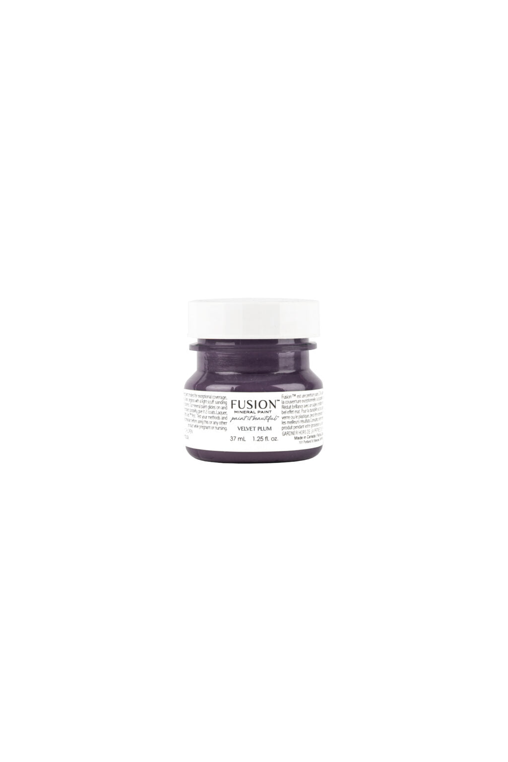 Muestra tester Velvet Plum púrpura intenso Fusion Mineral Paint 37ml