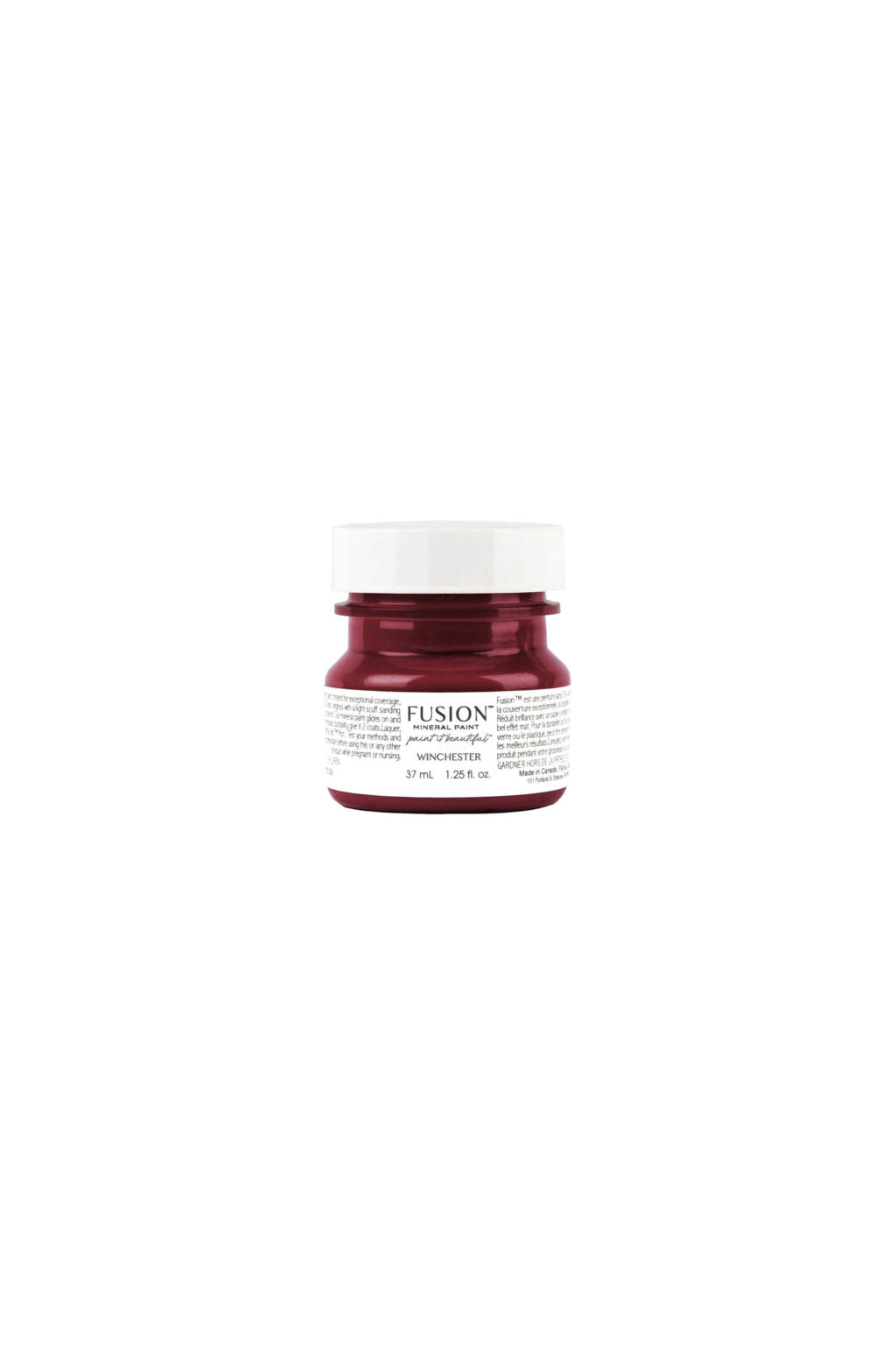 Muestra tester Winchester rojo burdeos Fusion Mineral Paint 37ml