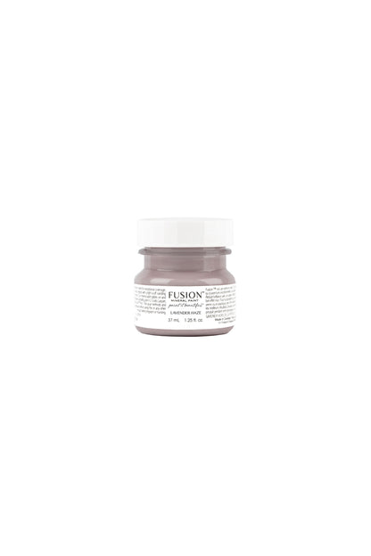 Tester de Fusion Mineral Paint Lavender Haze 37ml, muestra de color lavanda suave con matices malva para proyectos decorativos