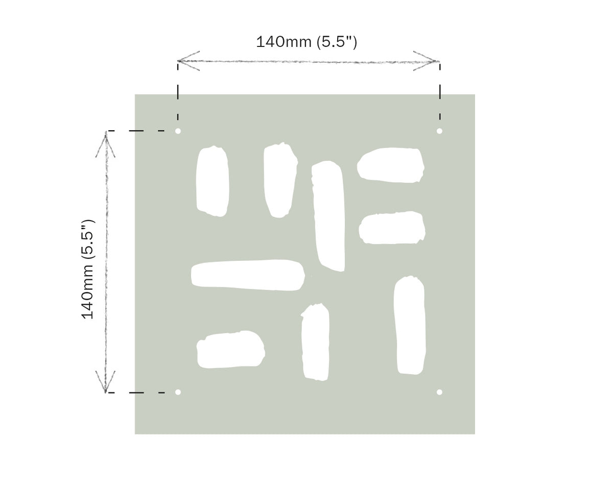 Stencil Brushwork Tile Annie Sloan