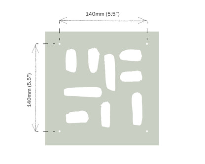 Stencil Brushwork Tile Annie Sloan